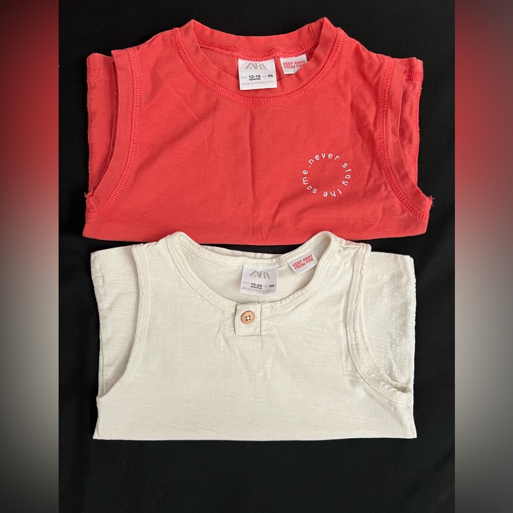 Toddler boy 12-18 months tank tops.